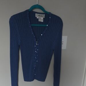 Carlisle Women's Navy Cardigan with Sequins